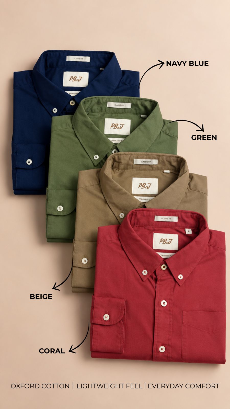 AUXOR - Regular Fit Oxford Cotton Shirt