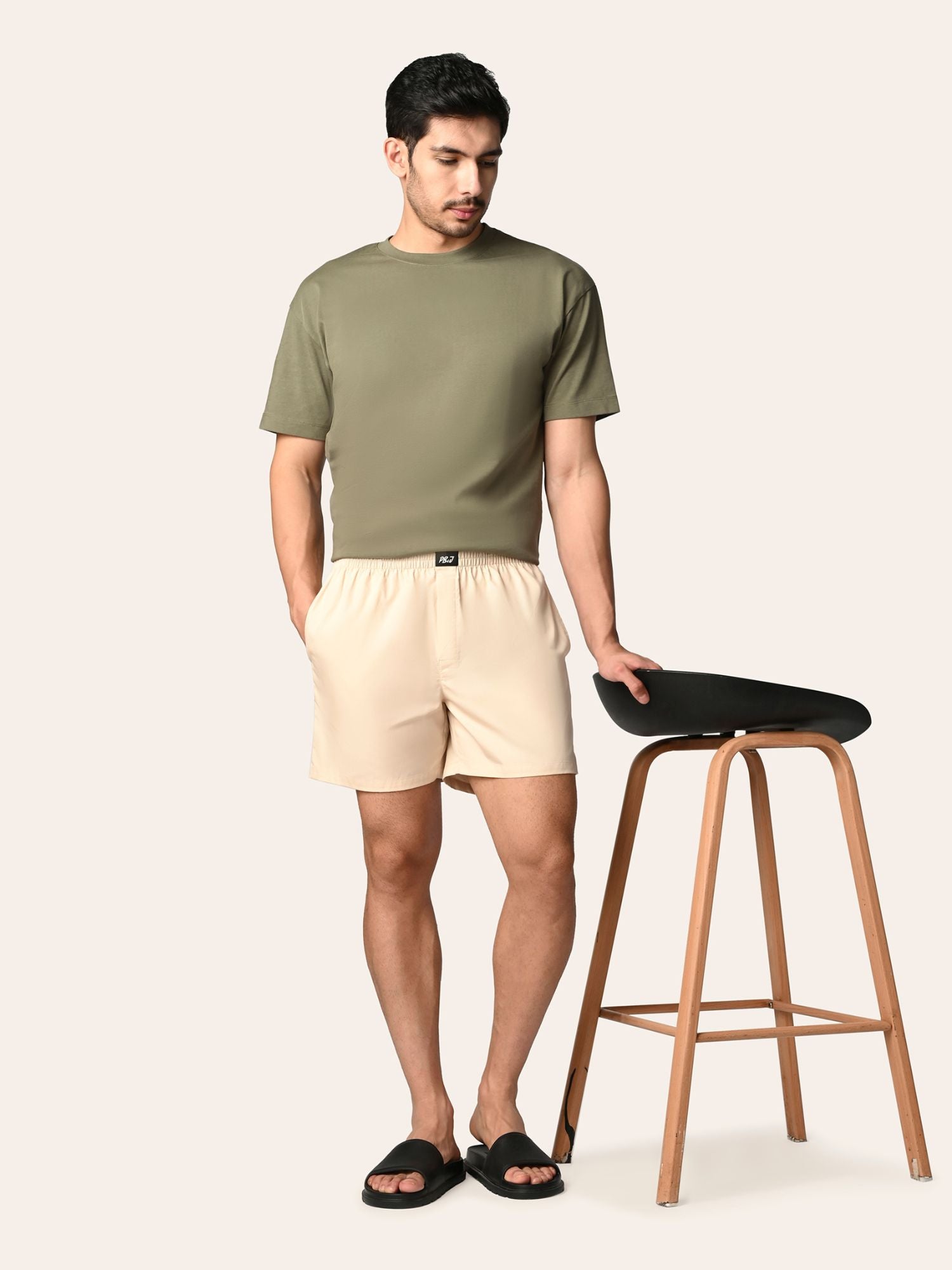 Aero Weave Boxer Shorts Beige