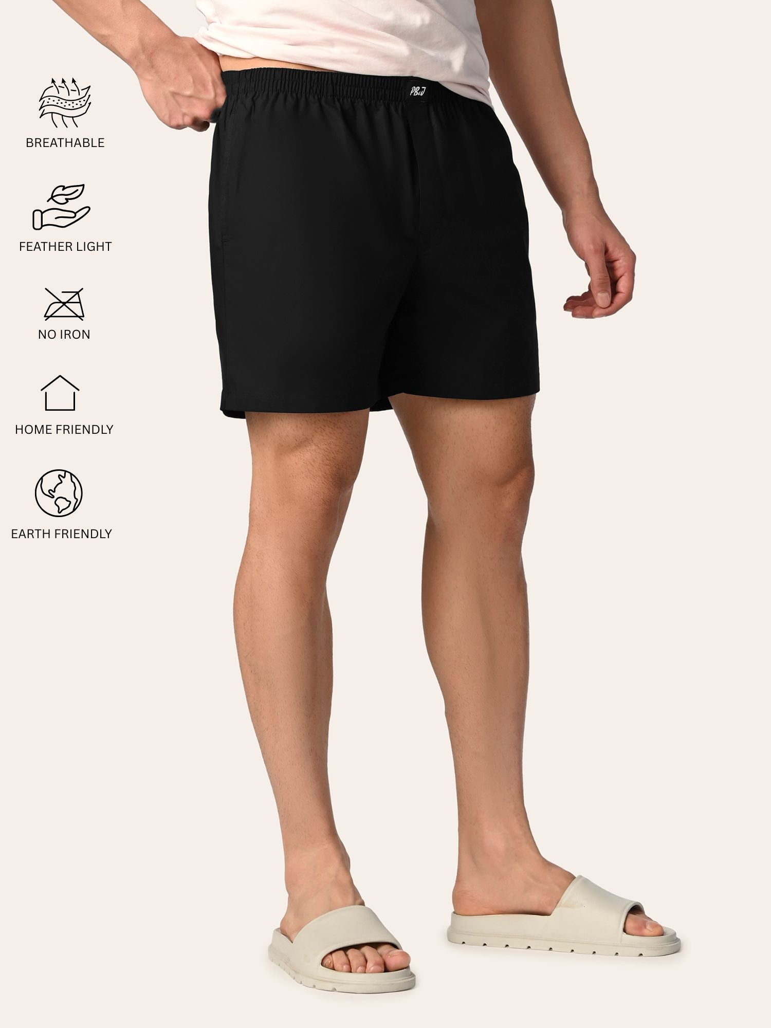 Aero Weave Boxer Shorts Jet Black