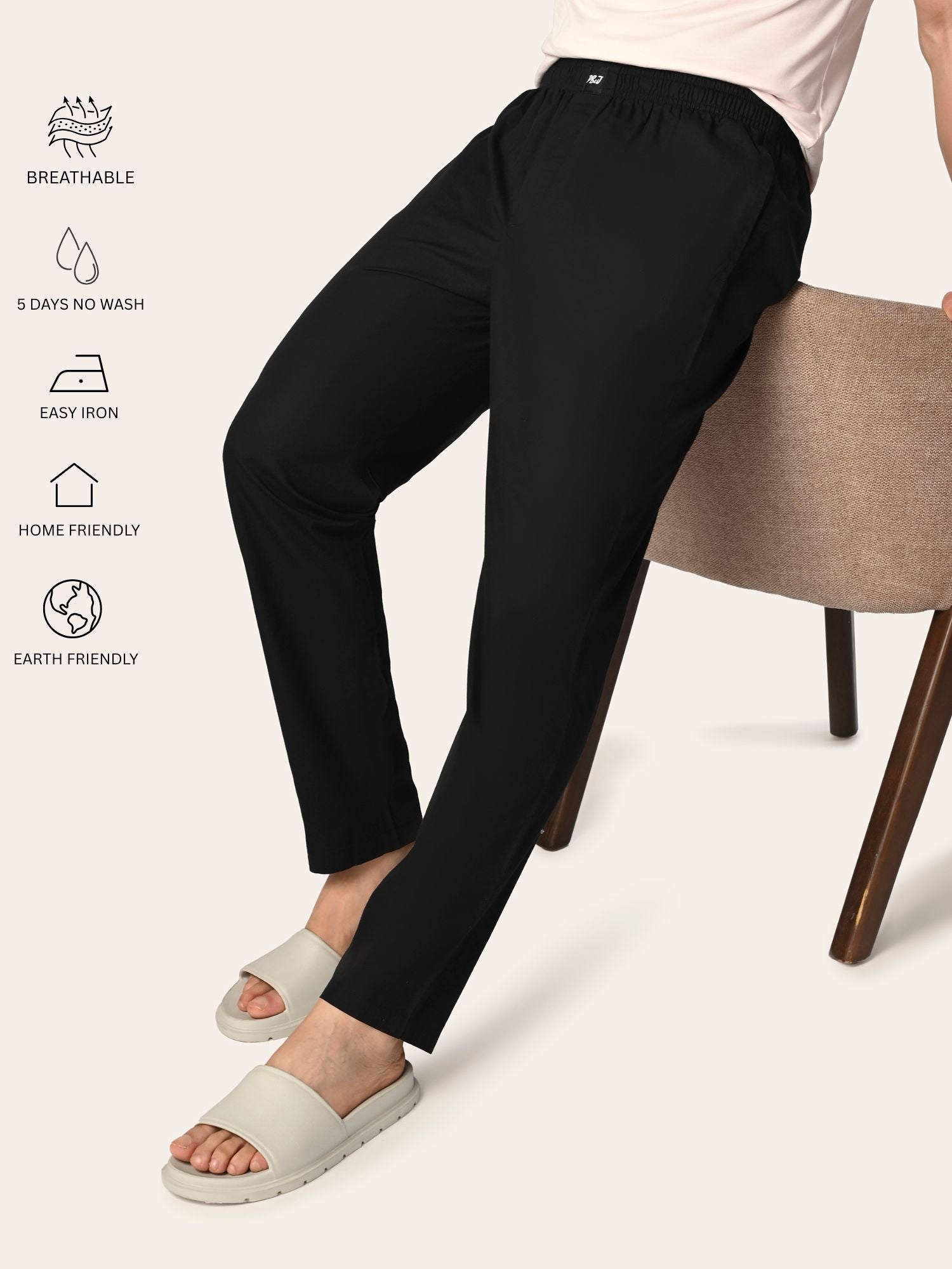Jet Black Pyjama Pants
