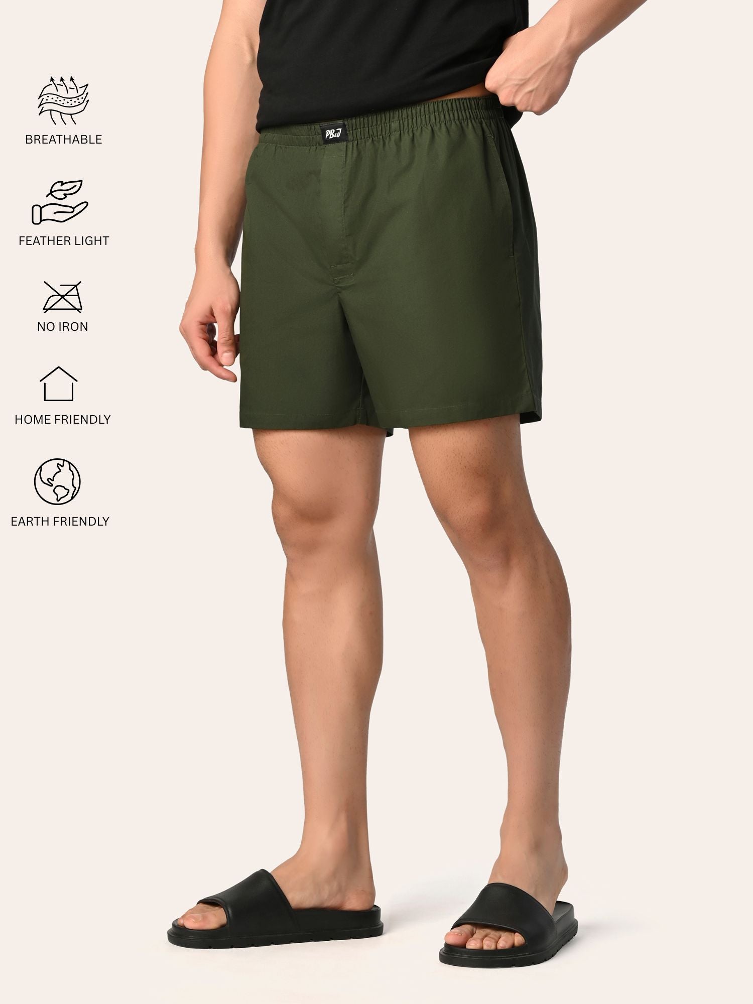 Aero Weave Boxer Shorts Forest Green