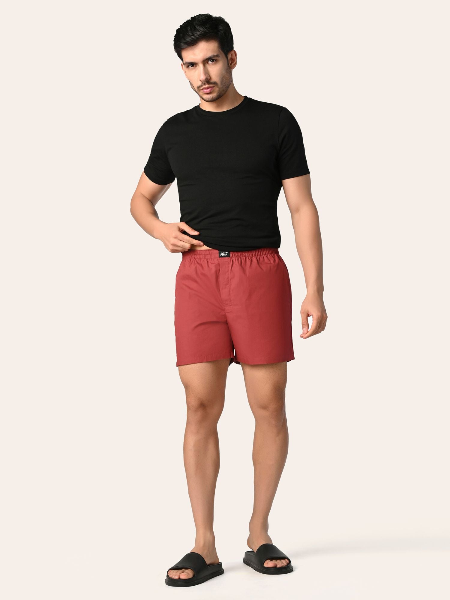 Aero Weave Boxer Shorts Slumber Maroon