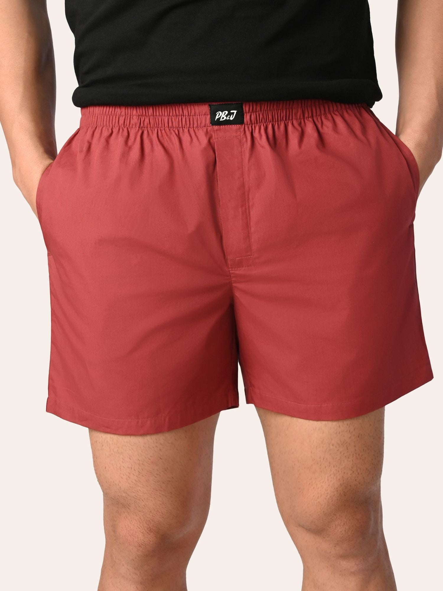 Aero Weave Boxer Shorts Slumber Maroon