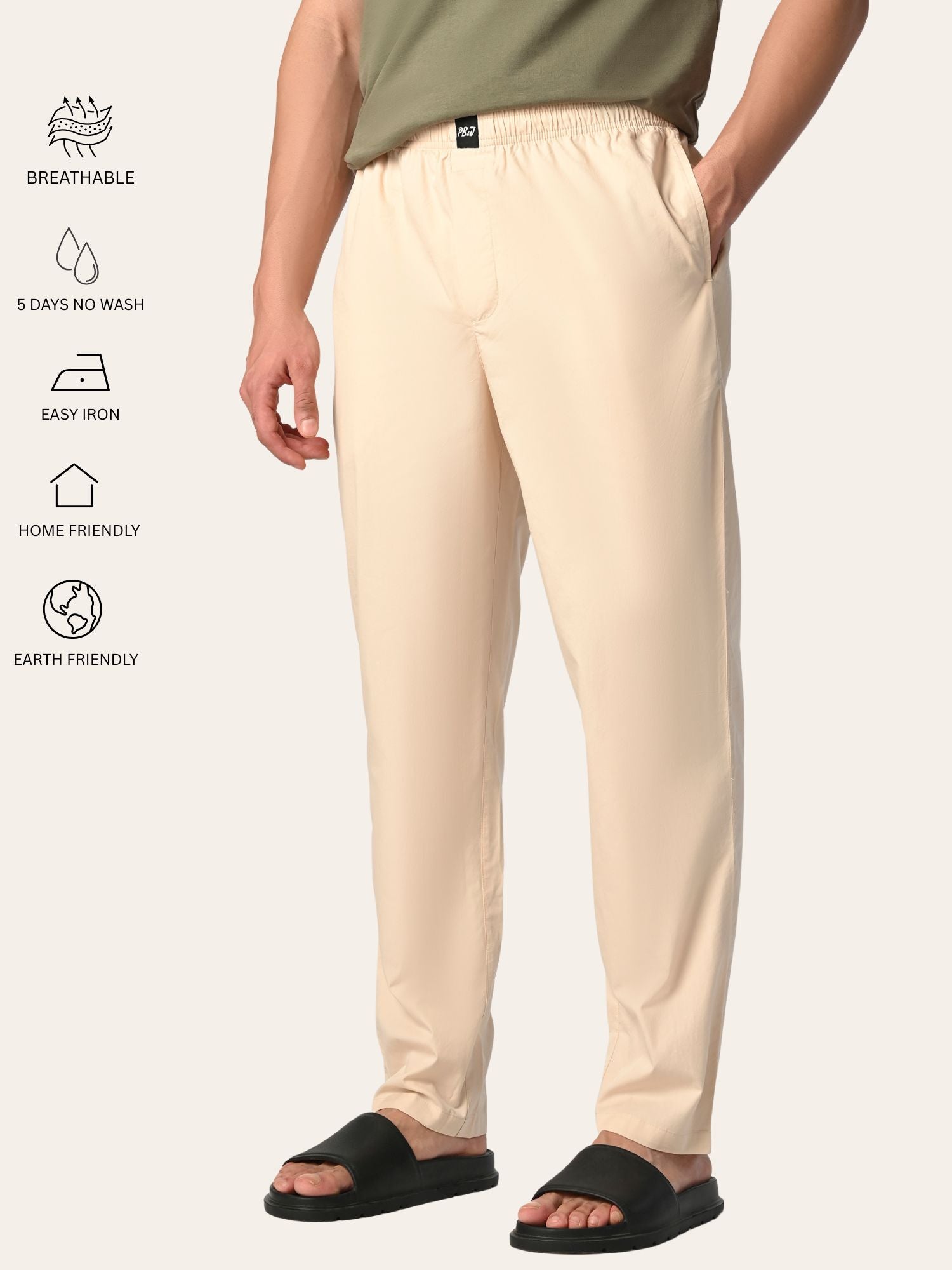 Oatmeal Beige Pyjama Pants