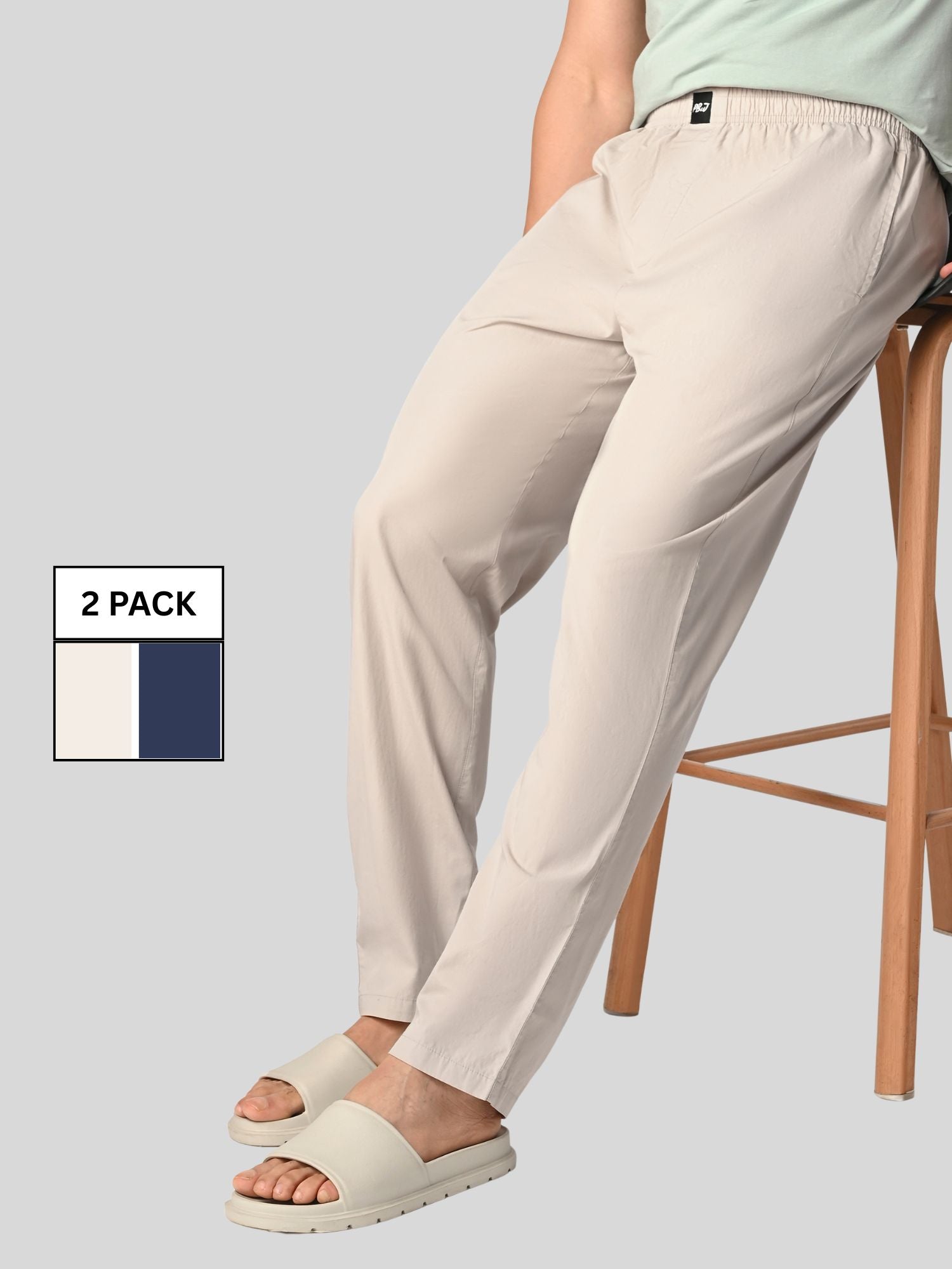 Foggy Grey & True Navy Blue Pyjamas Combo Pack