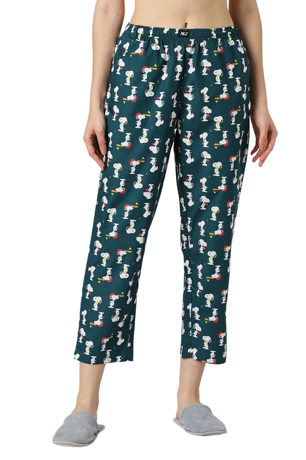 Women's Blue Motifs Print Pyjama